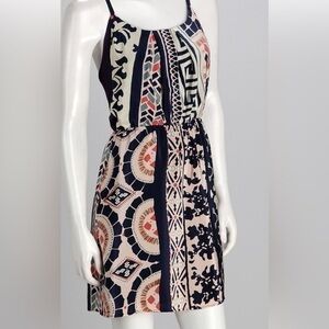 Jaloux Summer Navy blue silk mini Dress size medium